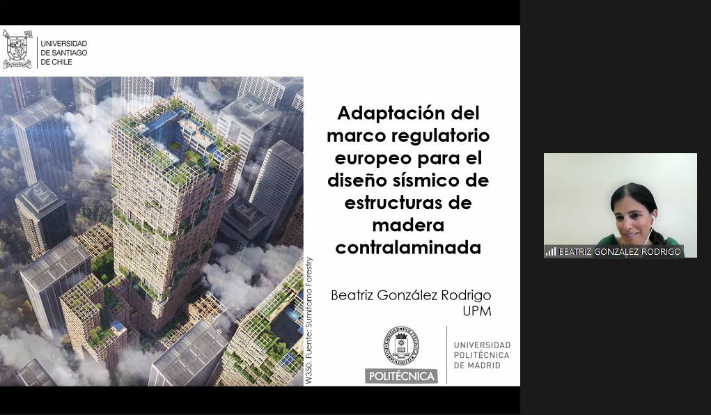 Charla internacional sobre normativa europea para el diseño sísmico de edificaciones de madera fue organizada por el Magíster de nuestro Departamento